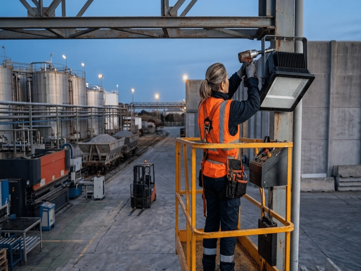 Instalação de projectores LED